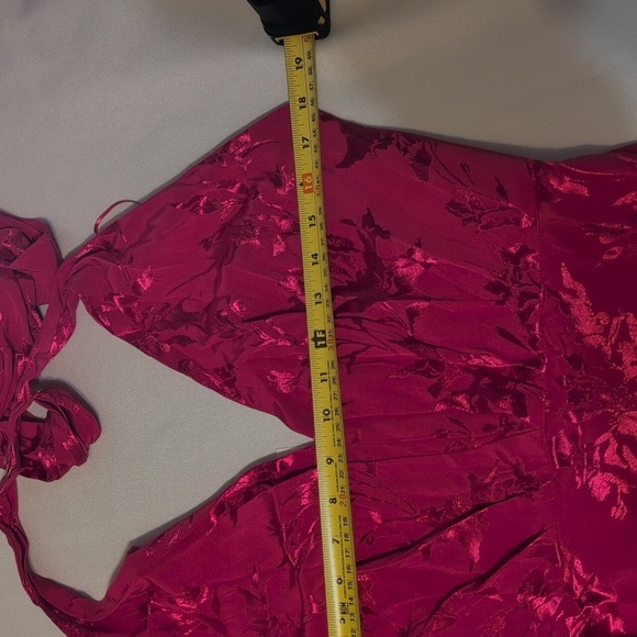 Zara JACQUARD Midi/Maxi DRESS WITH SCARF Size Medium - Picture 8 of 8